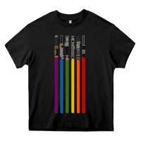 Black rainbow lightsaber Heavy Core Tee - artisFamous