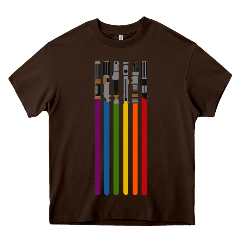 Rainbow Lightsaber Heavy Core Tee by artisFamous | Teevron