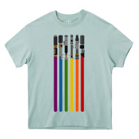 Arona rainbow lightsaber Heavy Core Tee - artisFamous