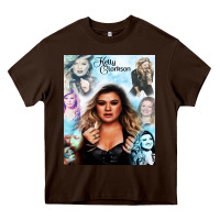 Chocolate Brown kelly clarkson Heavy Core Tee - artisFamous