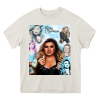 Cream kelly clarkson Heavy Core Tee - artisFamous