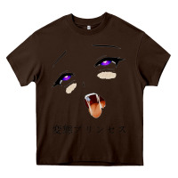 Chocolate Brown ahegao face girl Heavy Core Tee - artisFamous