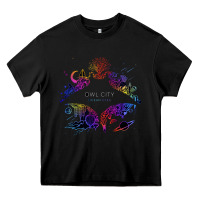 Black Best Owl City Heavy Core Tee - artisFamous