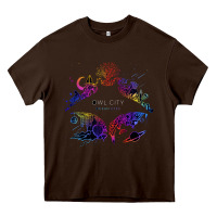 Chocolate Brown Best Owl City Heavy Core Tee - artisFamous
