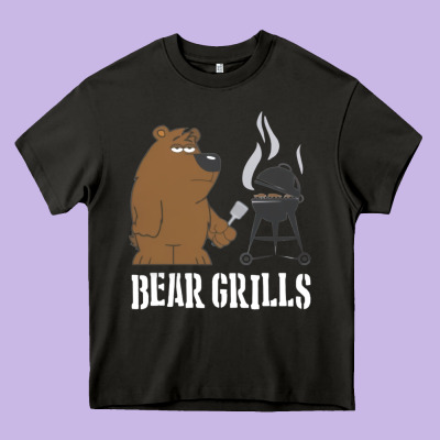 Bear Grills Grylls Heavy Core Tee Designed By Artisfamous