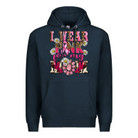 Navy i wear pink for my mom Premium Hoodie - BarkalooDesign