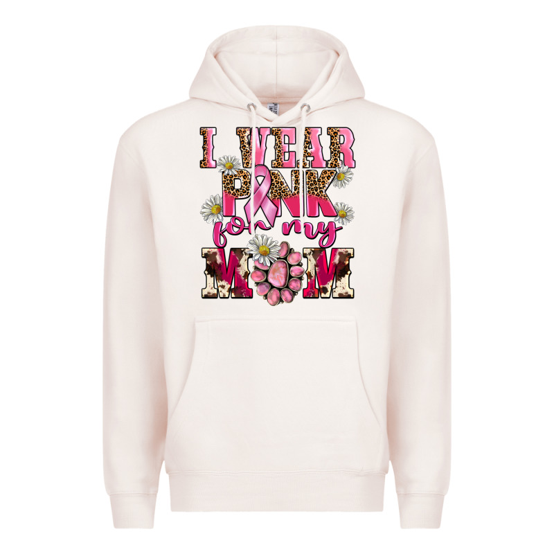 I Wear Pink For My Mom Premium Hoodie by BarkalooDesign | Teevron