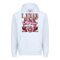 White i wear pink for my mom Premium Hoodie - BarkalooDesign
