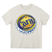 Cream carib beer Heavy Core Tee - artisFamous
