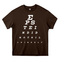 Chocolate Brown epstein did not kill himself Heavy Core Tee - artisFamous