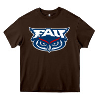Chocolate Brown florida atlantic owls Heavy Core Tee - artisFamous