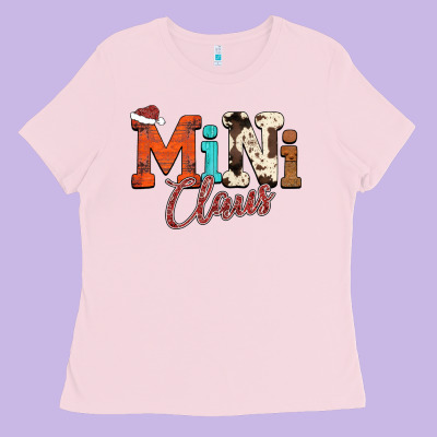 Mini Claus Ladies Tee Designed By Cowhidedigitalart