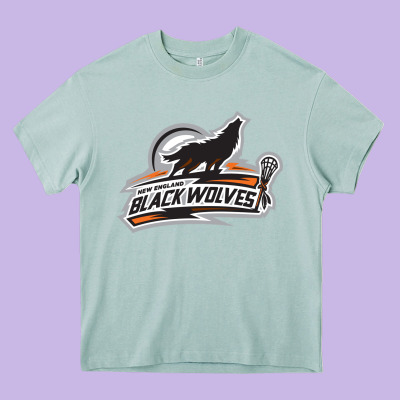 New England Black Wolves Heavy Core Tee Designed By Artisfamous