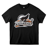 Black new england black wolves Heavy Core Tee - artisFamous