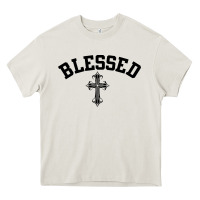 Cream blessed christian christianity Heavy Core Tee - artisFamous