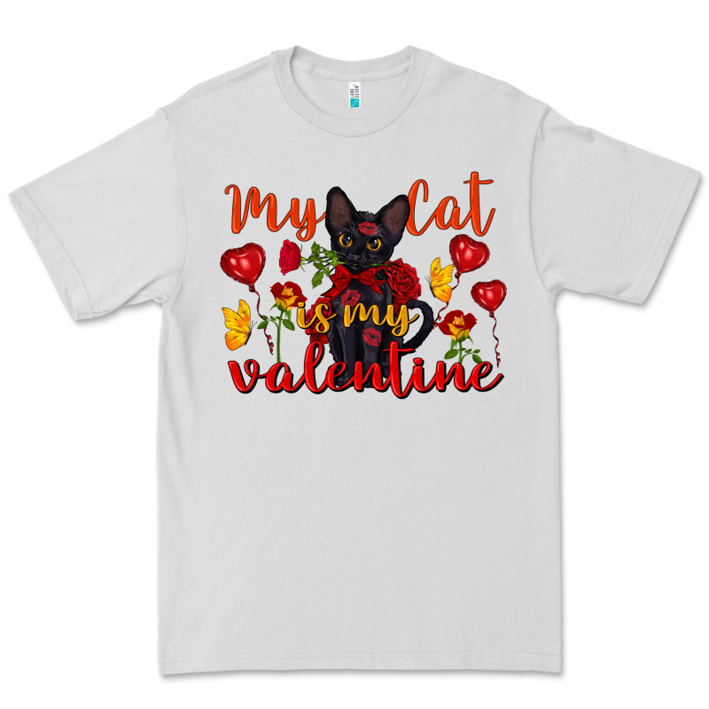 My Cat Is My Valentine Valentine's Day Premium Tee by FaDigitalArtStudio | Teevron
