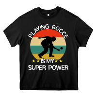 Black bocce super power boules sports Heavy Core Tee - artisFamous