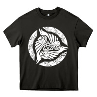 Asphalt celtic trinity knot crow spiritual mandala Heavy Core Tee - artisFamous