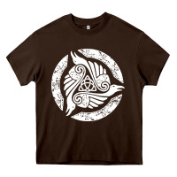 Chocolate Brown celtic trinity knot crow spiritual mandala Heavy Core Tee - artisFamous