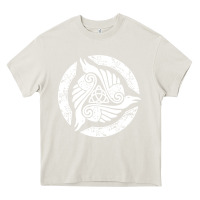 Cream celtic trinity knot crow spiritual mandala Heavy Core Tee - artisFamous