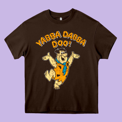 Yabba Dabba Doo Heavy Core Tee Designed By Artisfamous