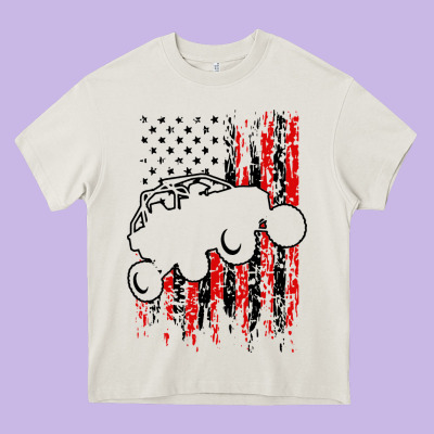 Usa Utv Rzr Racing Heavy Core Tee Designed By Artisfamous