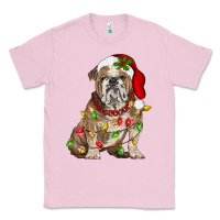 Bubblegum Pink Christmas english bulldog Classic Tee - BarkalooDesign