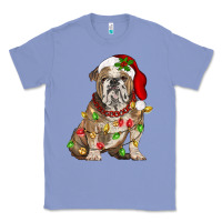 Colony Blue Christmas english bulldog Classic Tee - BarkalooDesign