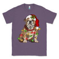 Lavender Christmas english bulldog Classic Tee - BarkalooDesign