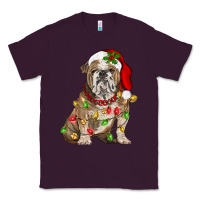 Plum Christmas english bulldog Classic Tee - BarkalooDesign