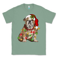 Sage Christmas english bulldog Classic Tee - BarkalooDesign