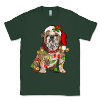 Sports Green Christmas english bulldog Classic Tee - BarkalooDesign