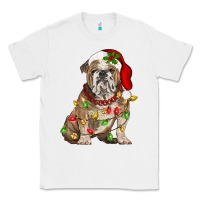 White Christmas english bulldog Classic Tee - BarkalooDesign