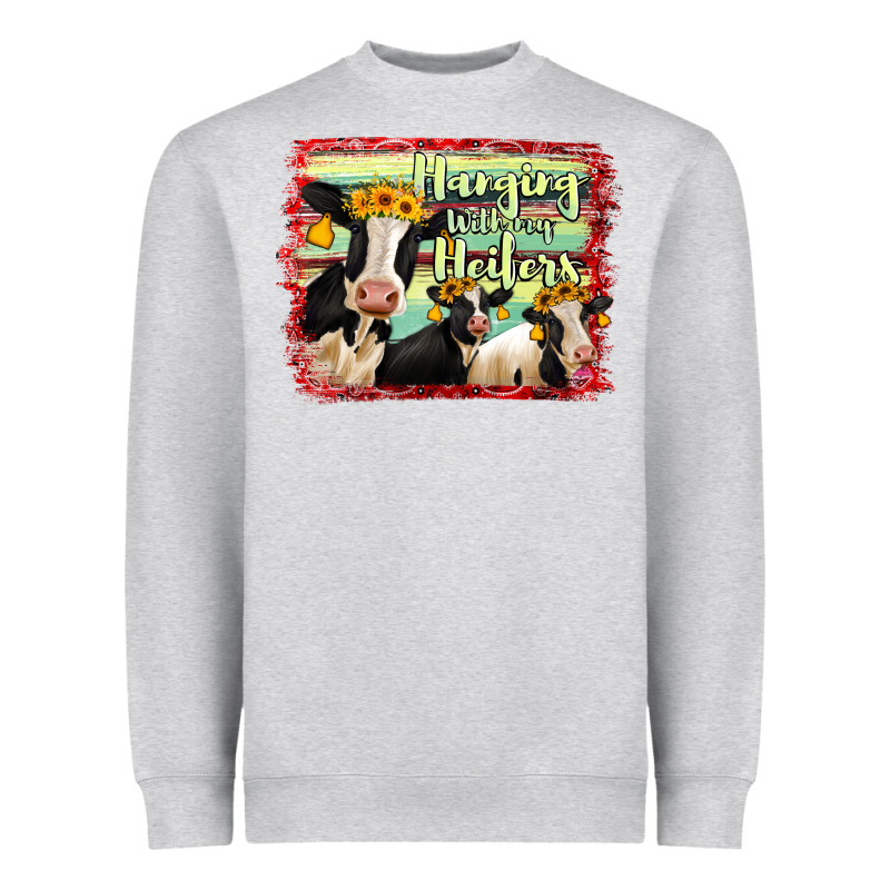 Hanging With My Heifers Holstein Cows Heavyweight Sweatshirt by RanaPortraitStore | Teevron