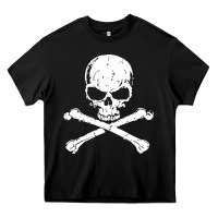 Black pirates adults pirates skull crossbones beard Heavy Core Tee - artisFamous