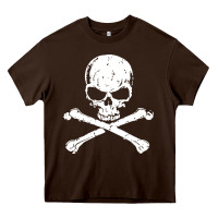 Chocolate Brown pirates adults pirates skull crossbones beard Heavy Core Tee - artisFamous