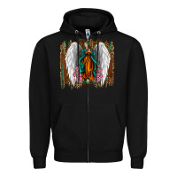 Black lady of guadalupe Zipper Hoodie - Jasminsmagicworld