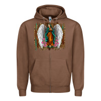 Chestnut lady of guadalupe Zipper Hoodie - Jasminsmagicworld