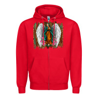 Red lady of guadalupe Zipper Hoodie - Jasminsmagicworld