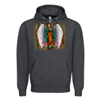 Smoke lady of guadalupe Zipper Hoodie - Jasminsmagicworld