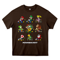 Chocolate Brown mariokart Heavy Core Tee - artisFamous