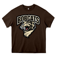 Chocolate Brown bismarck bobcats Heavy Core Tee - artisFamous