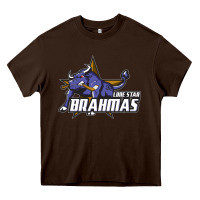 Chocolate Brown lone star brahmas Heavy Core Tee - artisFamous