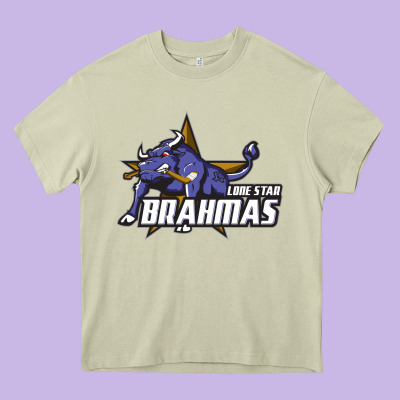 Lone Star Brahmas Heavy Core Tee Designed By Artisfamous
