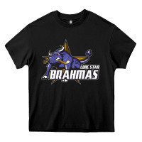 Black lone star brahmas Heavy Core Tee - artisFamous