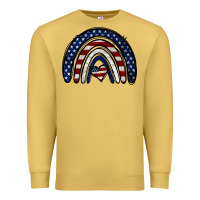 Antique Gold USA American Flag Rainbow Premium Sweatshirt - Jasminsmagicworld