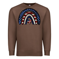 Chestnut USA American Flag Rainbow Premium Sweatshirt - Jasminsmagicworld
