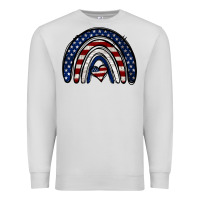 Dove Grey USA American Flag Rainbow Premium Sweatshirt - Jasminsmagicworld
