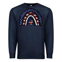 Navy USA American Flag Rainbow Premium Sweatshirt - Jasminsmagicworld