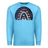 Ocean Blue USA American Flag Rainbow Premium Sweatshirt - Jasminsmagicworld